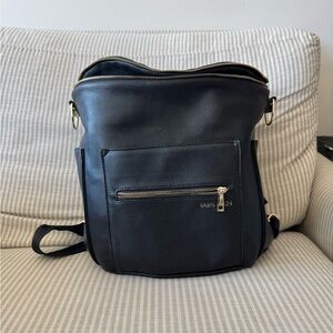 Fawn Design Black Backpack / Diaper Bag